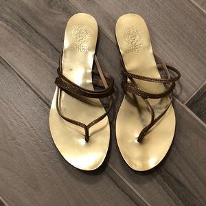 Vince Camuto gold sandals